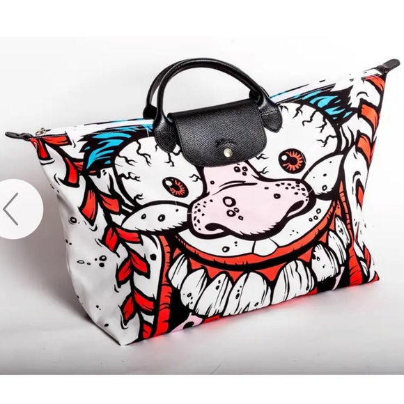 Jeremy Scott Handbags - Jeremy Scott x Longchamp Madballs Screaming Meemie Pilage Tote NEW
